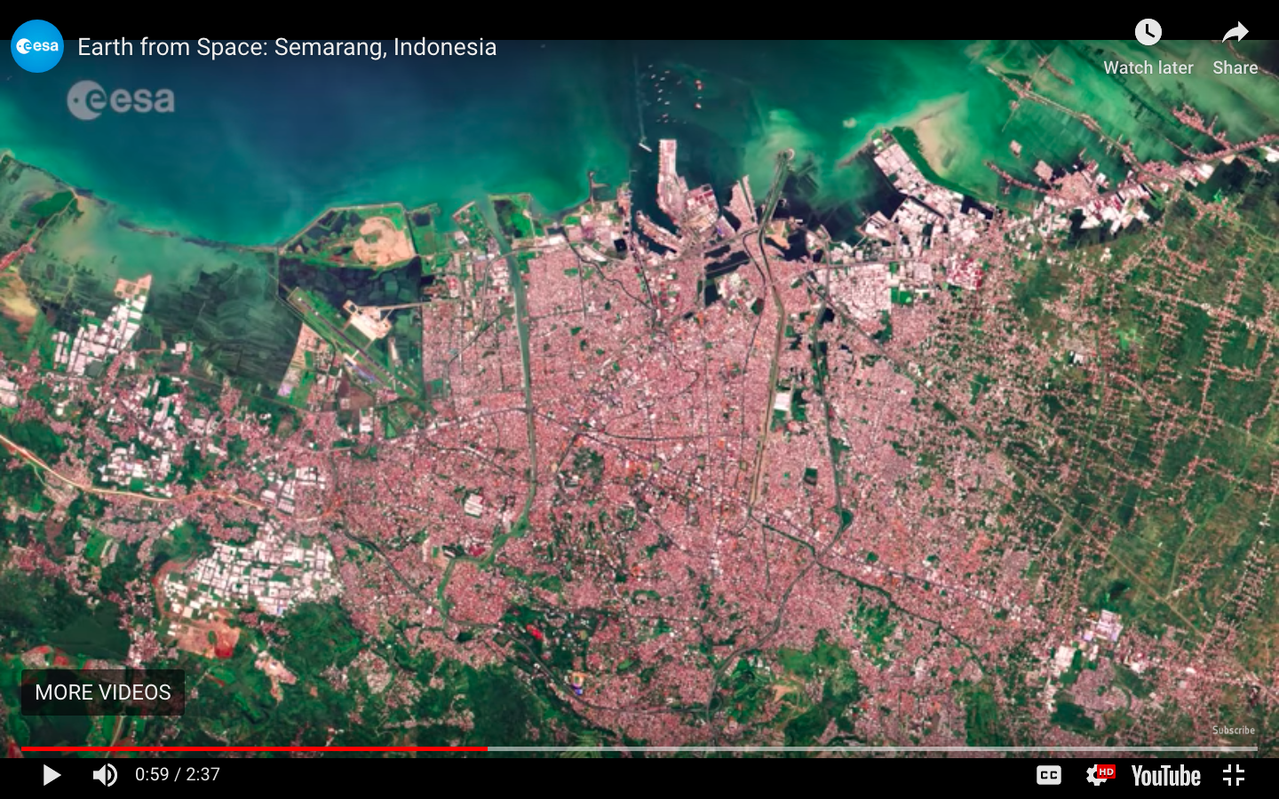Kota Semarang tampak dari angkasa | Sumber: YouTube