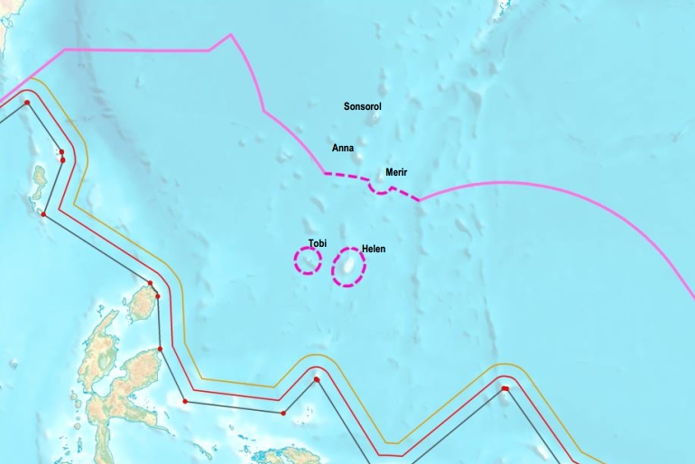Perbatasan RI dengan Palau, peta baru (Gambar: Kemenko Kemaritiman)