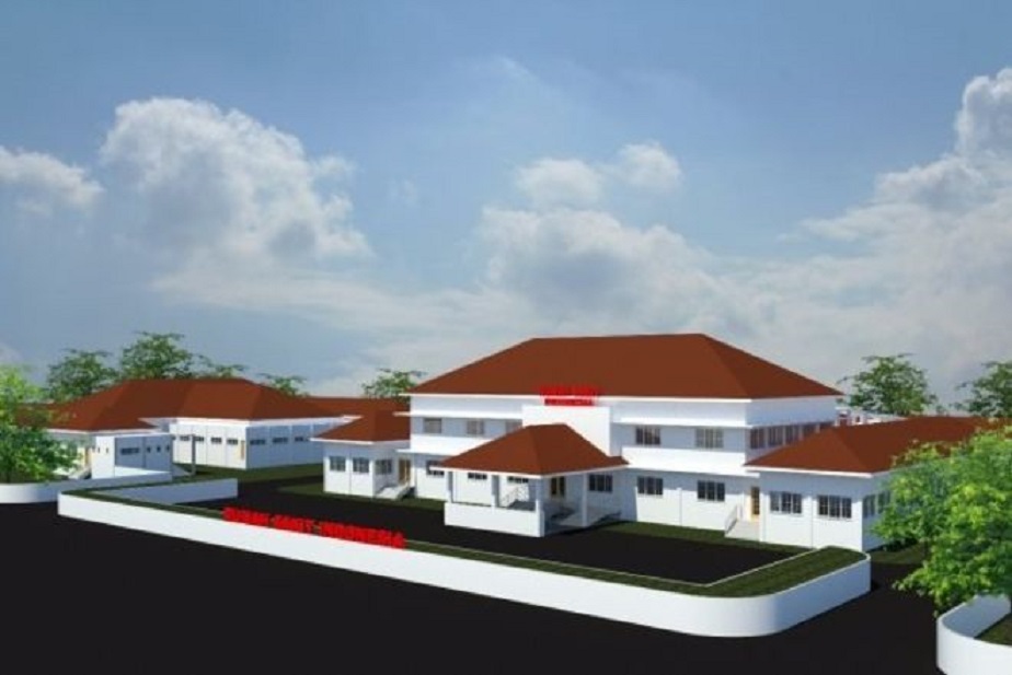 Gambar desain Rumah Sakit Indonesia di Rakhine (Foto: mer-c.org)