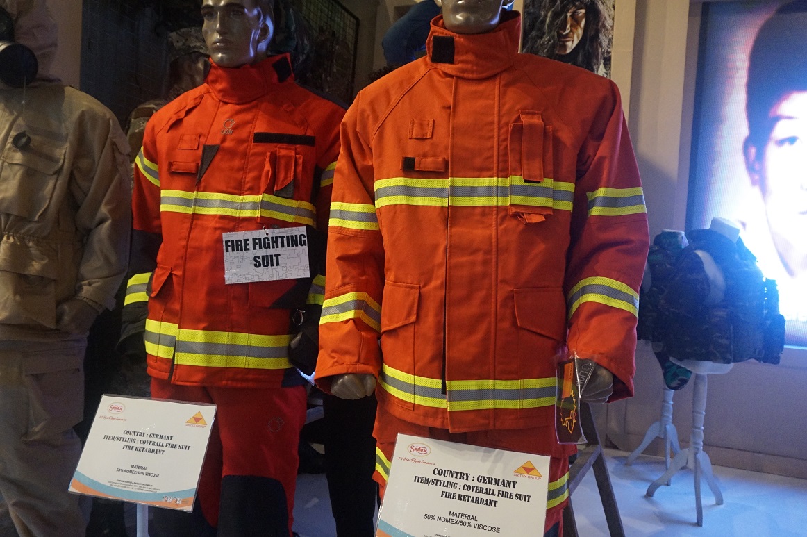 Salah satu produk sritex, pakaian untuk pemadam kebakaran di Jerman (Foto: Bagus DR/GNFI)