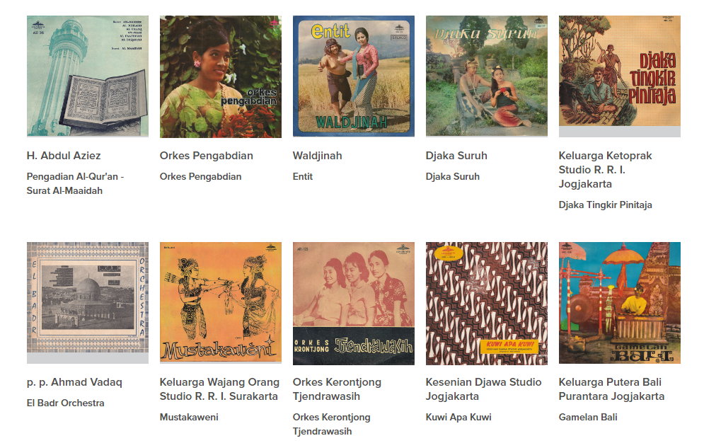 Katalog musik digital yang ada dalam situs web Lokananta (https://www.lokanantamusik.com/)