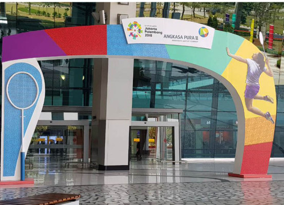 Semarak Asian Games di Bandara Soekarno-Hatta