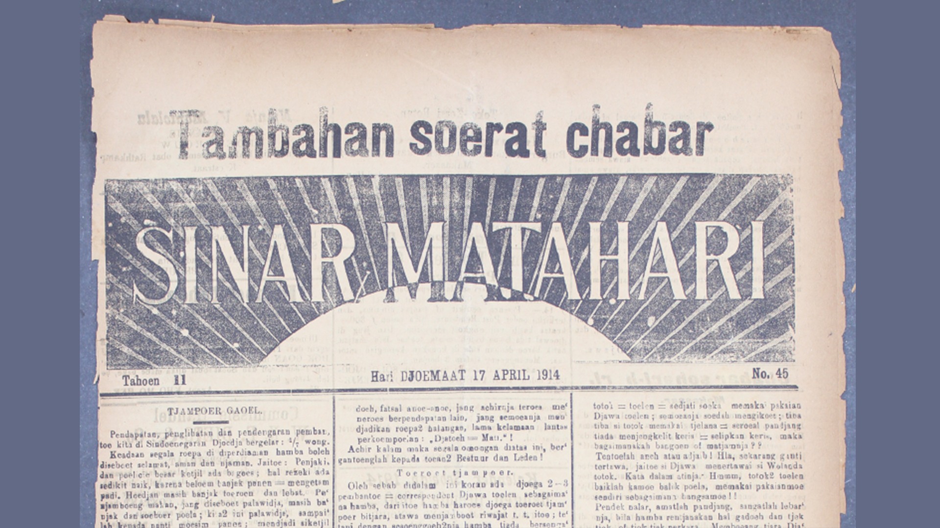 Koran Sinar Matahari | Foto: Dok. Museum Pers Nasional