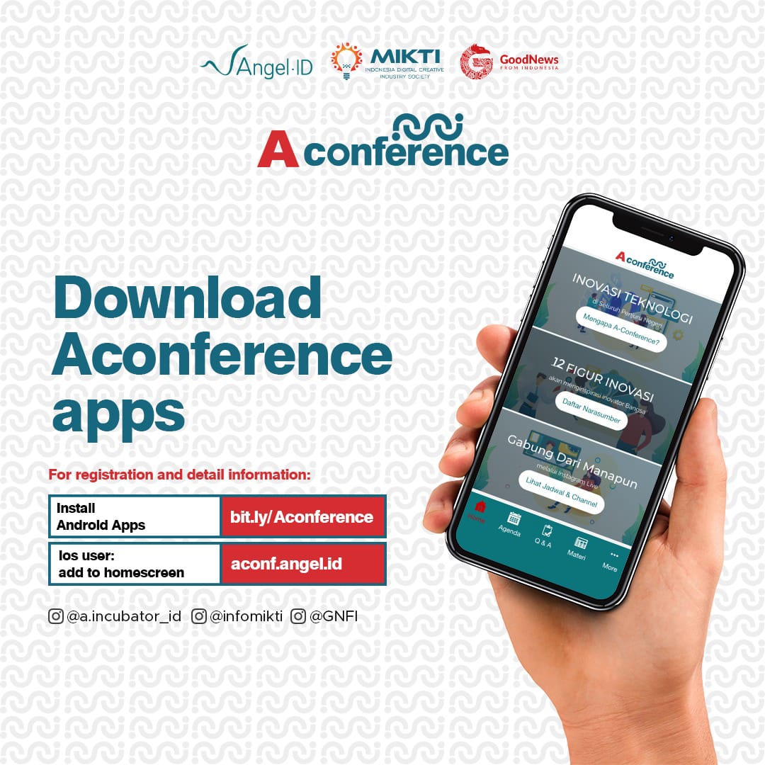 Download aplikasi A-Conference | Foto: GNFI