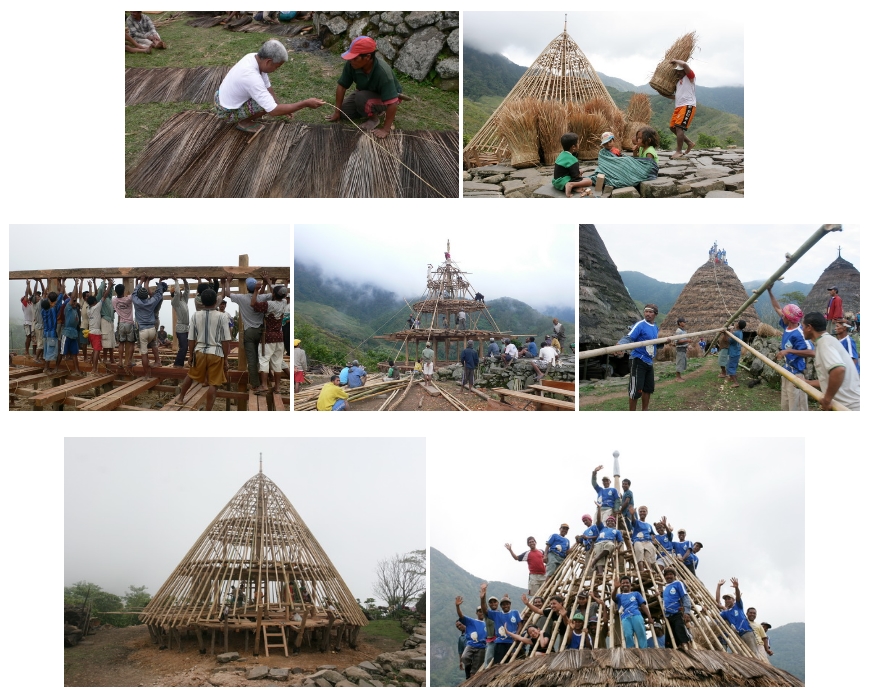 Proses Pembangunan Mbaru Niang Wae Rebo (rumahasuh.co.id)
