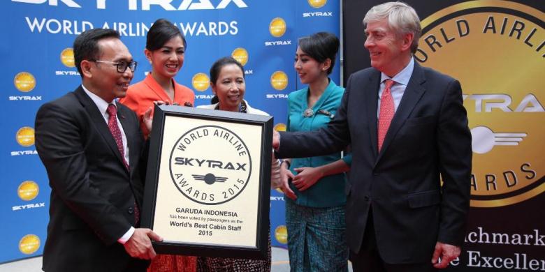 Garuda Indonesia ketika mendapat penghargaan dari Skytrax beberapa waktu lalu | Sumber: kompas.com