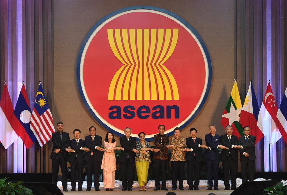 Peresmian gedung baru Sekretariat ASEAN. Foto: Reuters/Willy Kurniawan