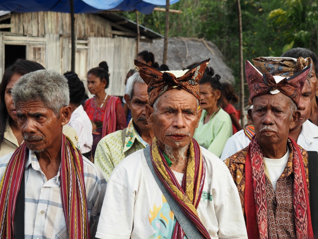 Para pemuka desa Barada, kabupaten Malaka, Nusa Tenggara Timur. (Foto Oleh: Mahfud Achyar)