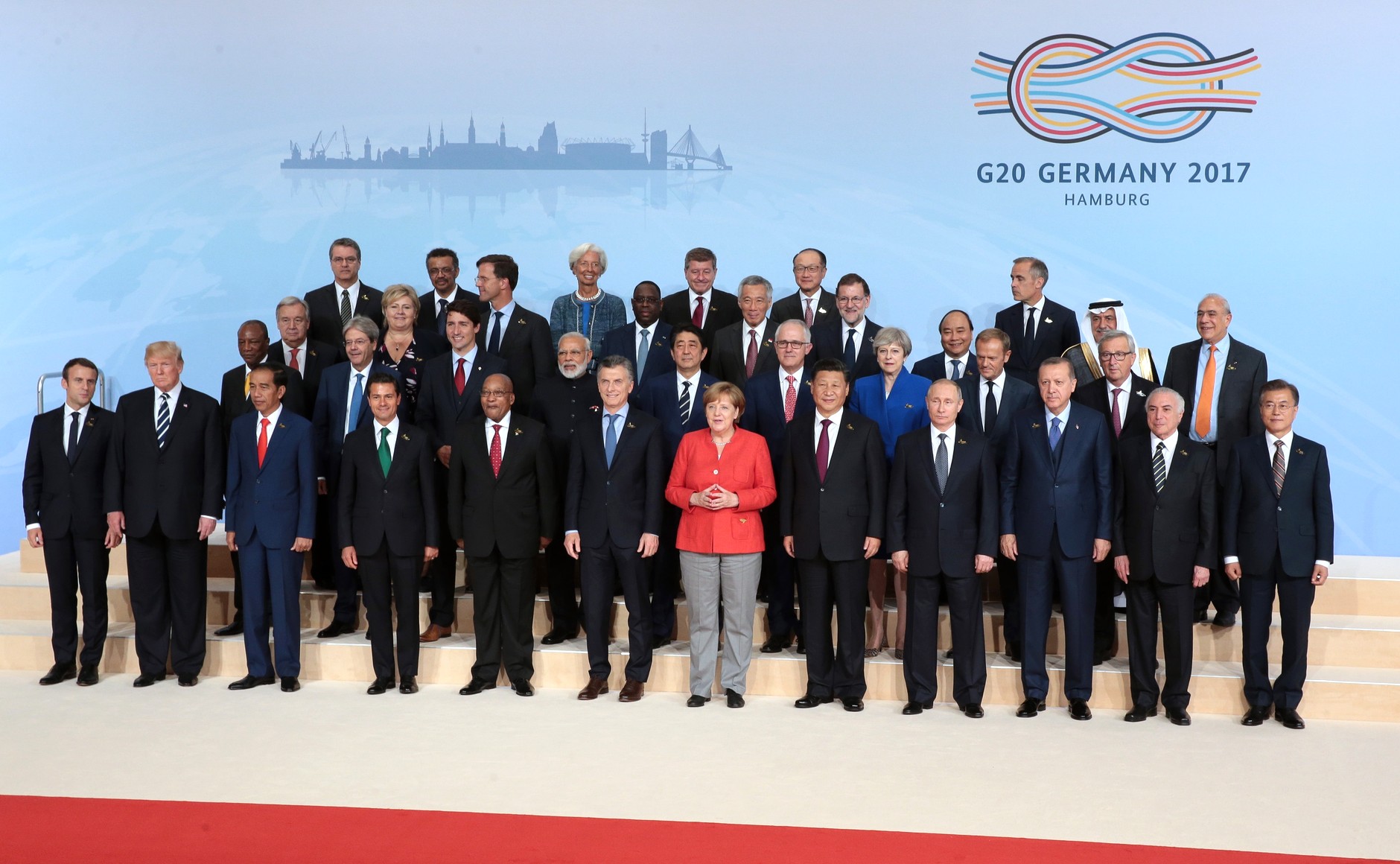 Para delegasi G-20 saat Hamburg Summit (© https://en.wikipedia.org/wiki/2017_G20_Hamburg_summit)