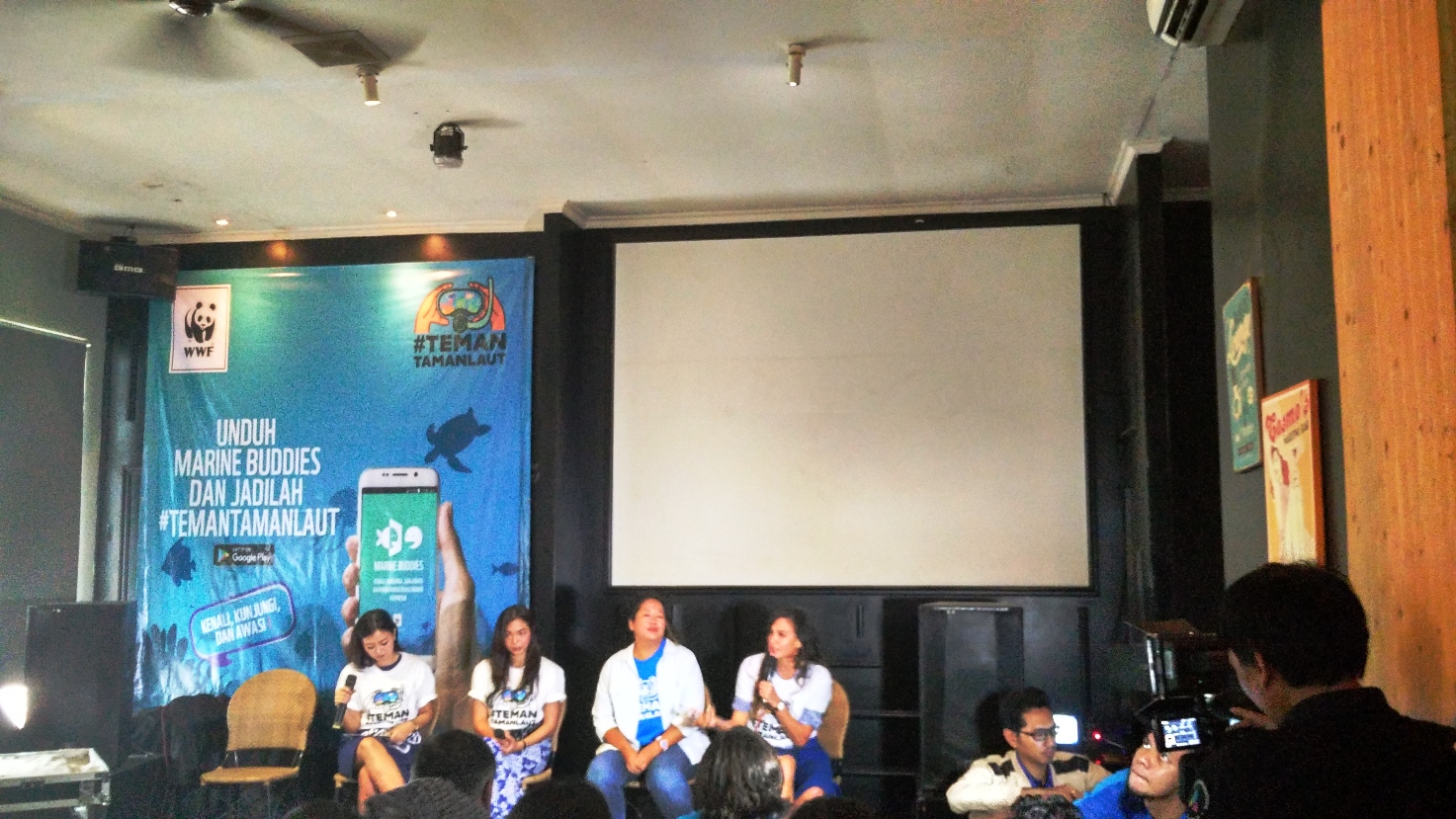 Acara peluncuran aplikasi andoid Marine Buddies WWF bagi masyarakat umum untuk pemantauan kawasan konservasi laut di Indonesia. (mongabay.co.id)
